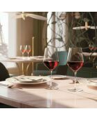 Lot de 6 verres à pied en cristallin Mylla transparent - 38 cl