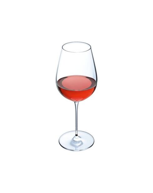 Lot de 6 verres à pied en cristallin Galea transparent - 47 cl