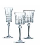 Ensemble de verres à pied Lady Diamond transparent - 18 pièces