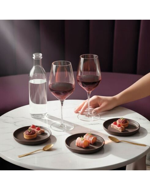Lot de 6 verres à pied en cristallin Mylla transparent - 55 cl