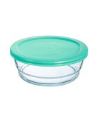 Boite de conservation avec couvercle en verre Eat & Joy bleue - 135 cl