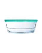 Boite de conservation avec couvercle en verre Eat & Joy bleue - 135 cl