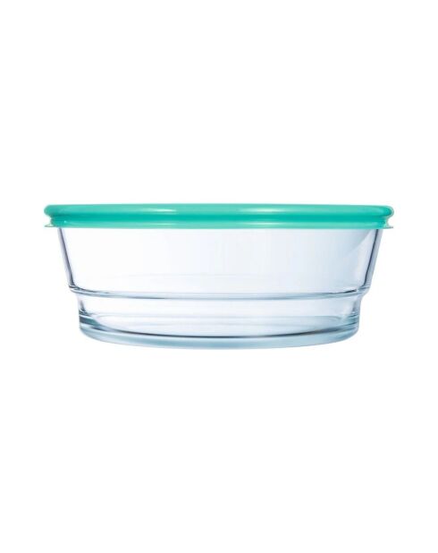 Boite de conservation avec couvercle en verre Eat & Joy bleue - 135 cl
