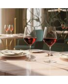 Lot de 6 verres à pied en cristallin Mylla transparent - 65 cl