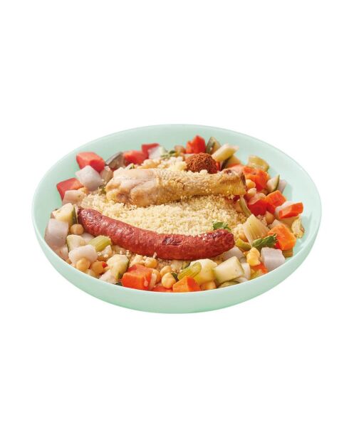 Plat en opale Diwali vert - D.29 cm