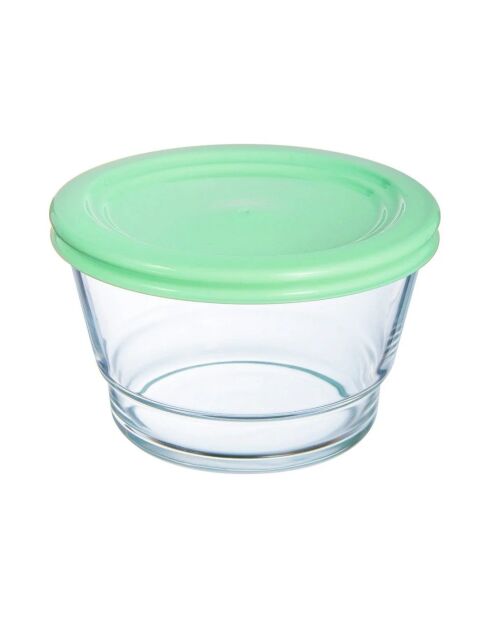 Boite de conservation avec couvercle en verre Eat & Joy verte - 80 cl