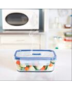 Boite hermétique carrée en verre Pure Box Active transparente - 122 cl