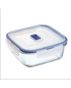 Boite hermétique carrée en verre Pure Box Active transparente - 122 cl