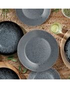 Service de table en verre Slate gris - 18 pièces