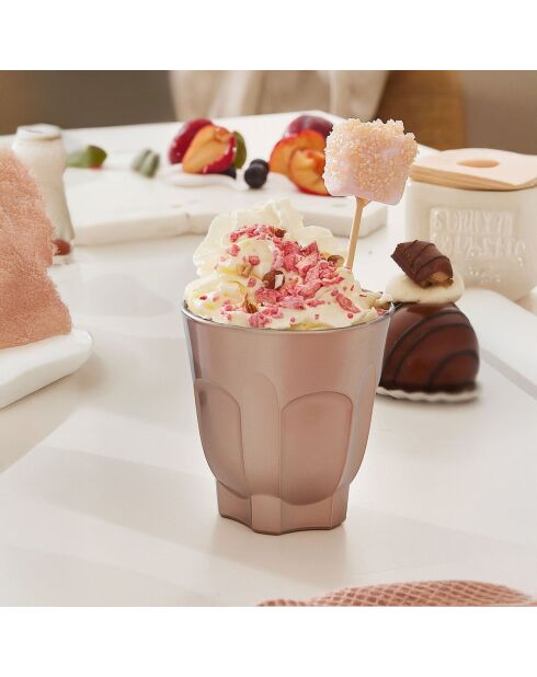 Lot de 6 tasses en verre Flashy doré - 24 cl