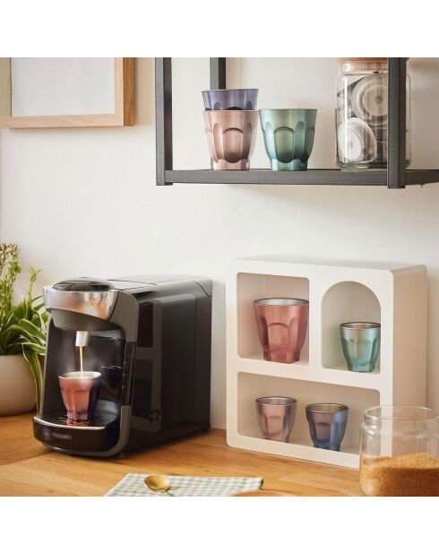 Lot de 6 tasses en verre Flashy doré - 24 cl