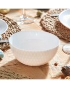 Lot de 6 coupelles en verre Pampille blanc - D.13 cm