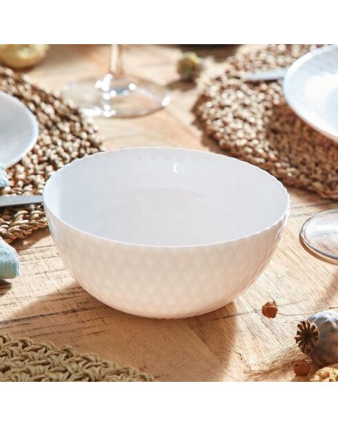 Lot de 6 coupelles en verre Pampille blanc - D.13 cm