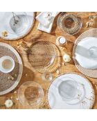 Lot de 6 coupelles en verre Pampille blanc - D.13 cm