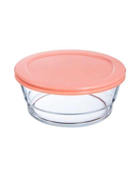 Boite de conservation avec couvercle en verre Eat & Joy orange - 110 cl