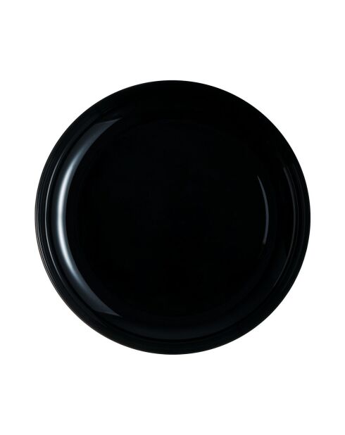 Lot de 6 assiettes à couscous en verre Friend's Time noir - D.25 cm