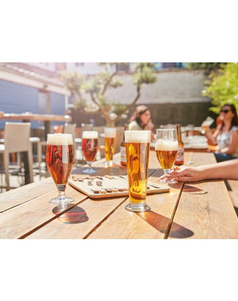 Lot de 6 verres à bière World Beer transparent - 32 cl