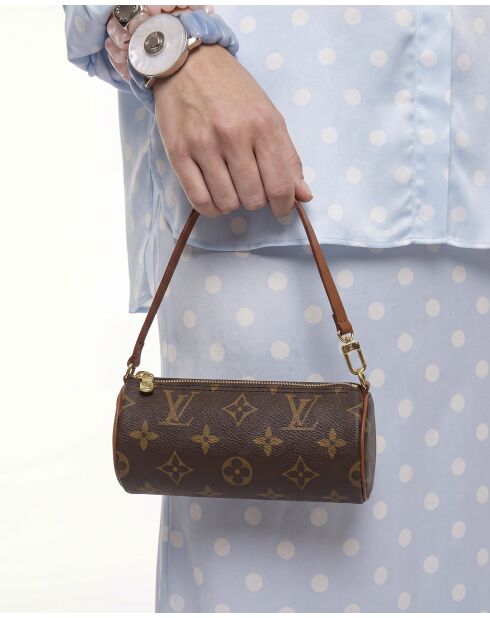 Pochette Papillon monogramme brun - 16 x 7 cm