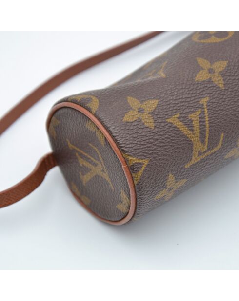 Pochette Papillon monogramme brun - 16 x 7 cm