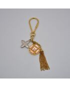 Porte-clés doré - 18,5 x 3 cm