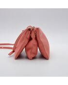 Sac bandoulière Trio Corail Cuir Agneau Lisse - 21,5 x 12 cm