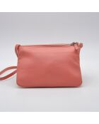 Sac bandoulière Trio Corail Cuir Agneau Lisse - 21,5 x 12 cm