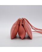 Sac bandoulière Trio Corail Cuir Agneau Lisse - 21,5 x 12 cm