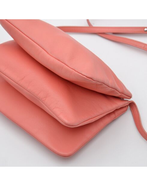Sac bandoulière Trio Corail Cuir Agneau Lisse - 21,5 x 12 cm