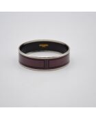 Bracelet jonc en émail vieux rose