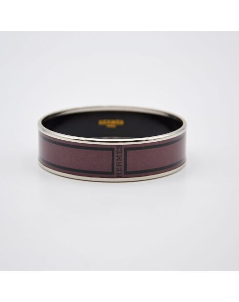 Bracelet jonc en émail vieux rose