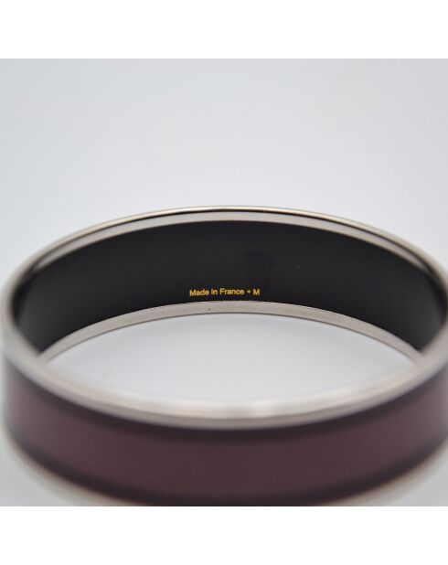 Bracelet jonc en émail vieux rose