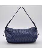 sac épaule Intrecciato bleu nuit - 30 x 16 x 13 cm