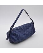 sac épaule Intrecciato bleu nuit - 30 x 16 x 13 cm