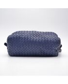 sac épaule Intrecciato bleu nuit - 30 x 16 x 13 cm