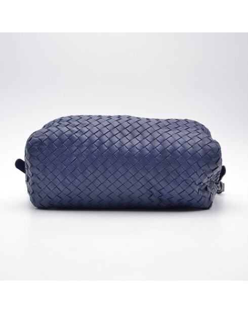sac épaule Intrecciato bleu nuit - 30 x 16 x 13 cm