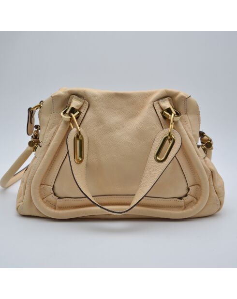 Sac à main Paraty Vanille Cuir Grainé beige clair - 36 x 25 x 8 cm