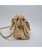 Sac à main Paraty Vanille Cuir Grainé beige clair - 36 x 25 x 8 cm