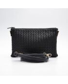Sac bandoulière Pochette Intrecciato noir - 23,5 x 15 x 2 cm