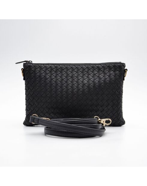 Sac bandoulière Pochette Intrecciato noir - 23,5 x 15 x 2 cm