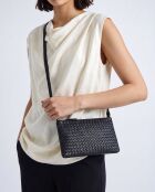 Sac bandoulière Pochette Intrecciato noir - 23,5 x 15 x 2 cm