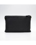 Sac bandoulière Pochette Intrecciato noir - 23,5 x 15 x 2 cm