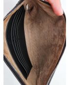 Sac bandoulière Pochette Intrecciato noir - 23,5 x 15 x 2 cm