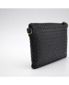 Sac bandoulière Pochette Intrecciato noir - 23,5 x 15 x 2 cm