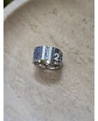 Bague Oblique bleu marine