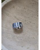 Bague Oblique bleu marine