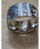 Bague Oblique bleu marine
