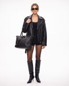 Sac à main shopping tote Guccissima noir - 38 x 27 x 13 cm