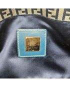 Sac à main Baguette Zucca beige et bleu marine - 29 x 15 x 5 cm