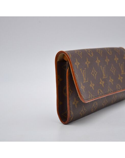 Pochette Twin GM Monogram monogramme brun - 25 x 12 x 3 cm