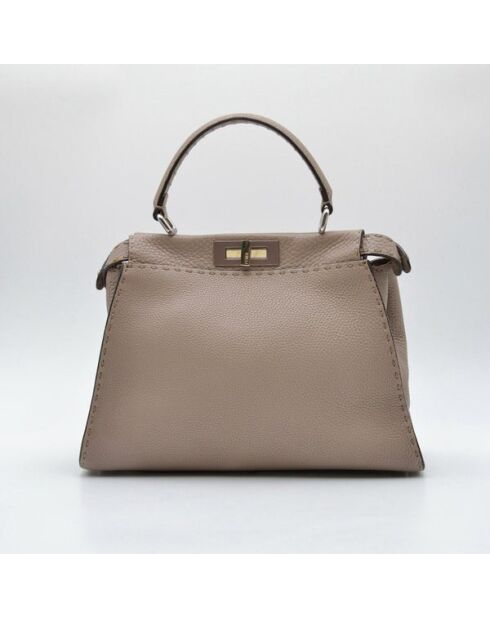Sac Peekaboo Selleria cuir taupe - 34 × 26 × 11 cm